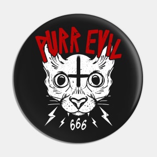 PURR EVIL - SATANIC CAT - OCCULT CAT - FUNNY CAT OCCULT Pin