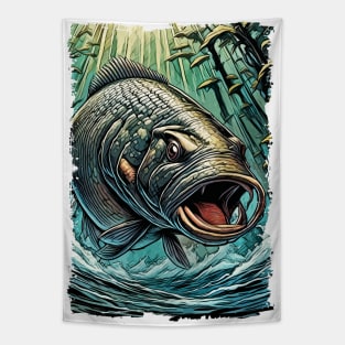 Arapaima Monster fish Amazon River For EXTREME ANGLERS / Pirarucu / Paiche Tapestry