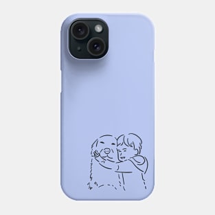 boy with dog Phone Case