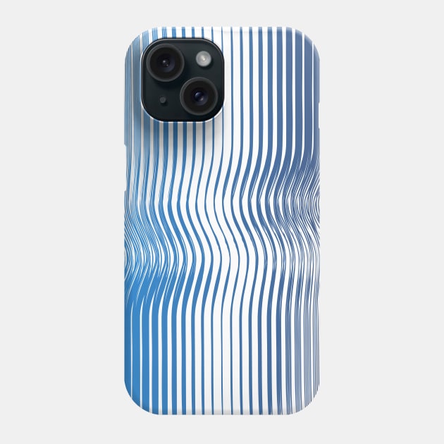 Ocean paint minimal waves blue Phone Case by carolsalazar