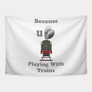 Because You Love Playing with Trains Tapestry