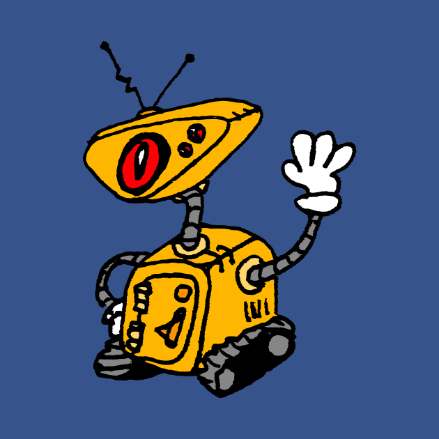 yellow robot by MacSquiddles