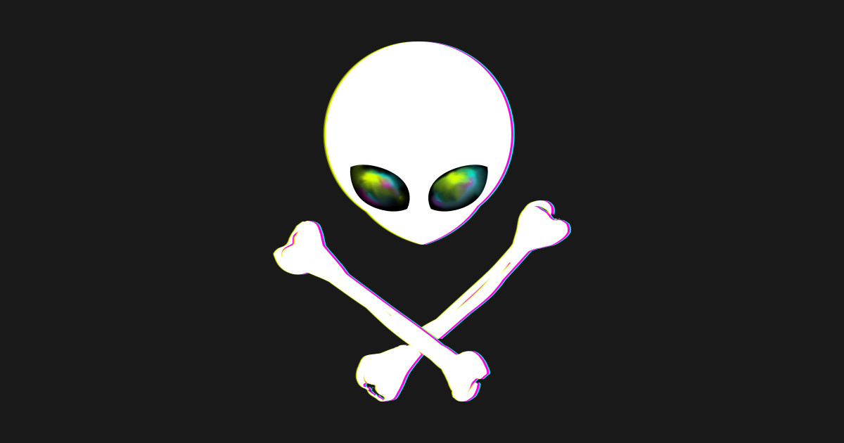 Alien Crossbones - Alien - T-Shirt | TeePublic
