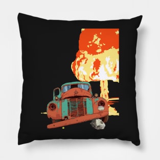 Rusted truck, wolf skull and Atomic Pillow