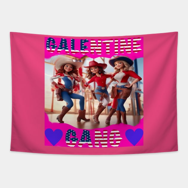 Galentines gang rodeo party Tapestry by sailorsam1805