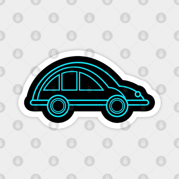 Little Blue Car Magnet by callingtomorrow