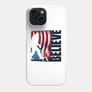 Believe Bigfoot - American Flag Phone Case