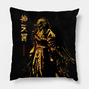 Dark sumi e Tengu Pillow