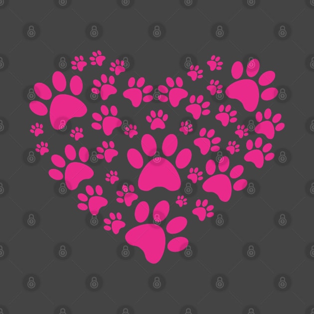 Dog Paw Heart by kimmieshops