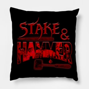 Stake & Hammer (Dracula Hammer Film Tribute) Pillow