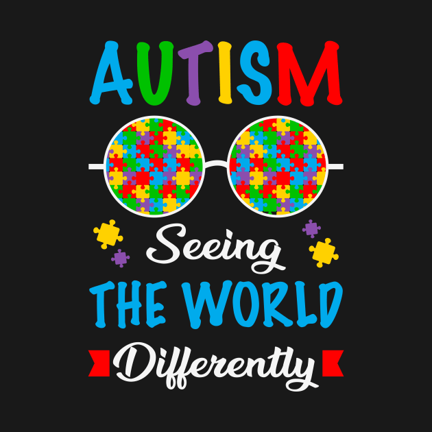 Puzzle Piece Sunglasses Autism seeing the world differently Autism Awareness Gift for Birthday, Mother's Day, Thanksgiving, Christmas by skstring