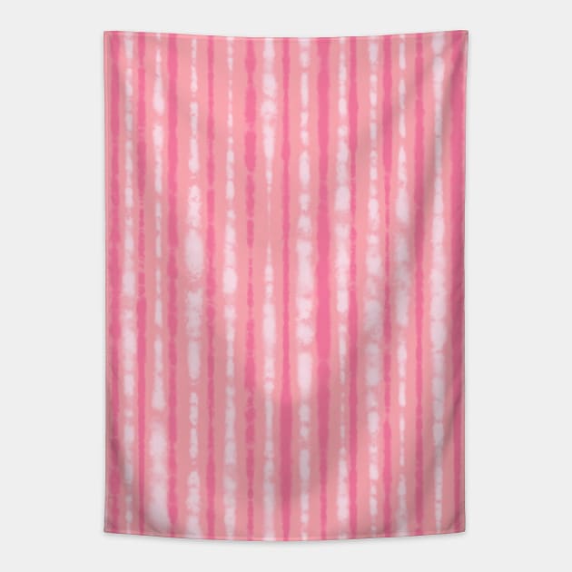 Pastel Pink Shibori Pattern Abstract Tapestry by Trippycollage