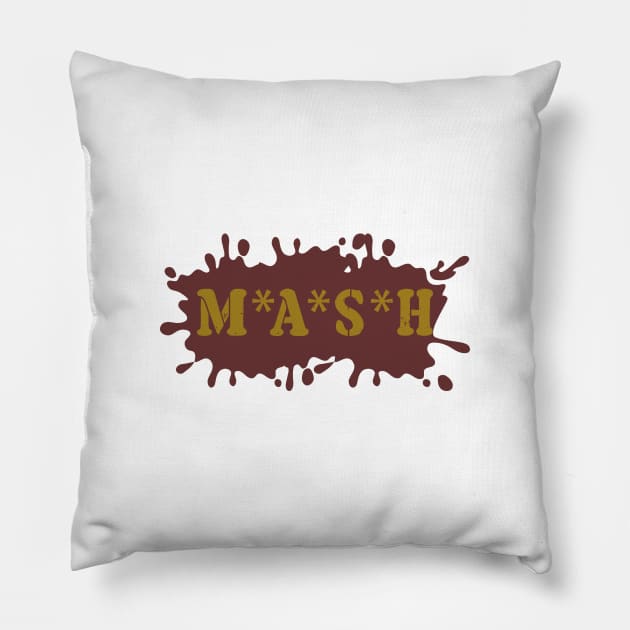 Retro MASH Logo Pillow by joeysartworld