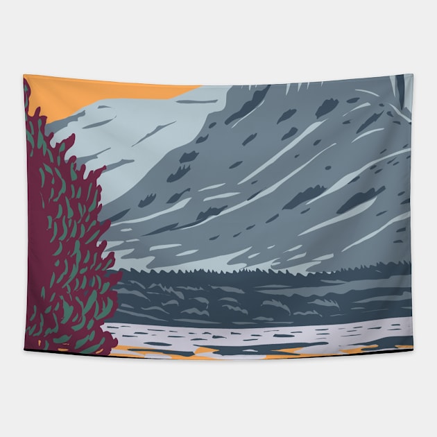 calm winter mountains Tapestry by Art by Ergate