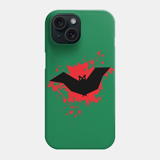 Bat in red background Phone Case by TheDesigNook