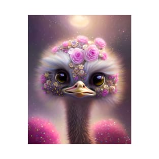 Cute Fantasy Baby Ostrich Bird T-Shirt