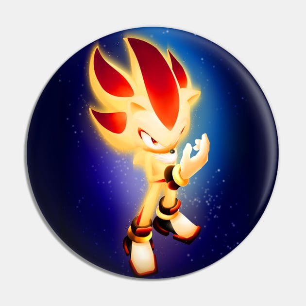 Super Shadow - Galaxy BG Pin by TheSonicProf