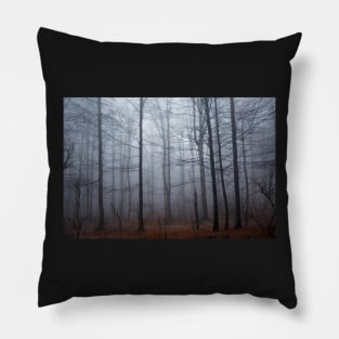 Spooky forest and mist Pillow