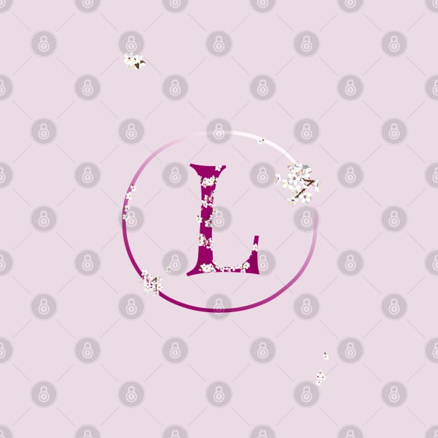 Monogram fairy flowers, letter L by Slownessi