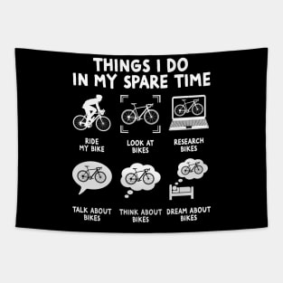 Things i do in my spare time funny mountain bike Tapestry