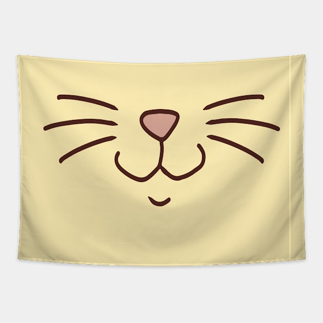 Cat Mask Face Mask Cute Tapestry by Lionstar