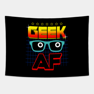 Proud Geek 80's Style Retro Rad Geek Meme Gift For Cool Geeks Tapestry