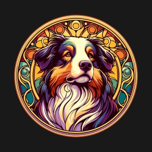 Australian Shepherd - Art Nouveau - Aussie Dog Style T-Shirt