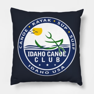 Idaho Canoe Kayak SUP Club logo tee Pillow