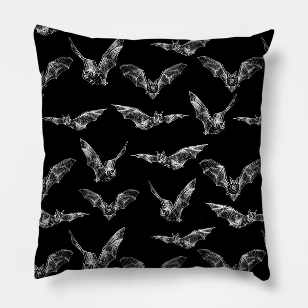 Frickin' Bats Pillow by Elizabeth Weglein Art