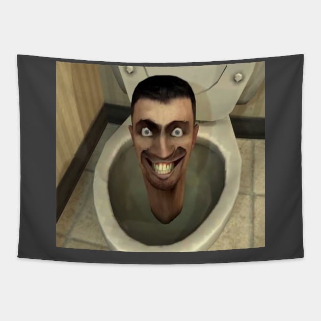 I Heart Skibidi Toilet I Love Skibidi Toilet Tapestry by BobaPenguin