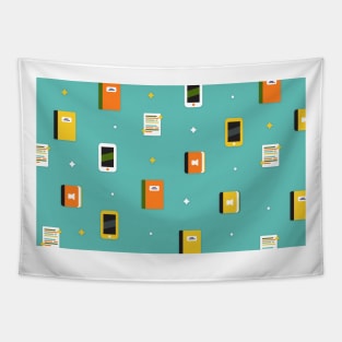 Book Blog Kindle Tablet pattern Tapestry