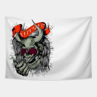 "Horns Up" Tapestry