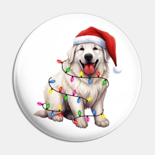 Christmas Great Pyrenees Pin