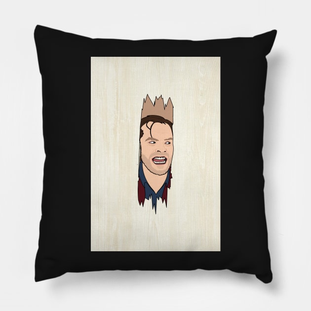 Here’s Johnny! Pillow by Jakmalone