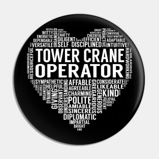 Tower Crane Operator Heart Pin