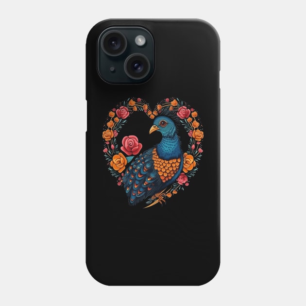 Pheasant Valentine Day Phone Case by JH Mart