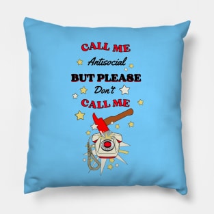 Antisocial slogan Pillow