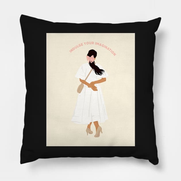 Indulge Your Imagination Pillow by mckhowdesign