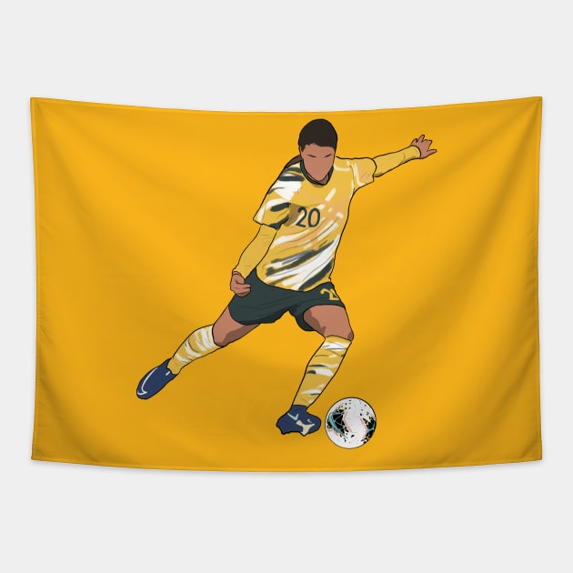 Sam Kerr Australia Matildas Tapestry by Hevding