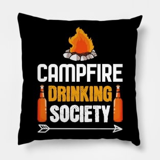 Campfire Drinking Society - For Campers Pillow