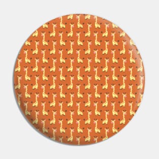 Orange Giraffte Pattern Pin