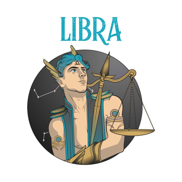 Libra Zodiac Design by Tip Top Tee's