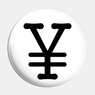 "¥" Yen/Yuan Sign Currency Symbol JPY CNY Renminbi RMB Money Pin