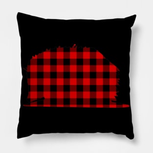 Echidna Red Buffalo Plaid Hedgehog Matching Family Pillow