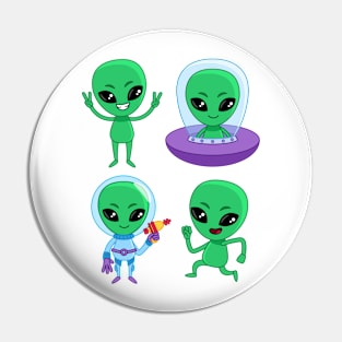 Alien Cartoon Funny Pin