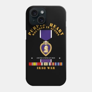 Purple Heart - WIA w IRAQ SVC w Purple Heart Ribbon Phone Case