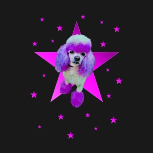 Poodle Pink Stars T-Shirt