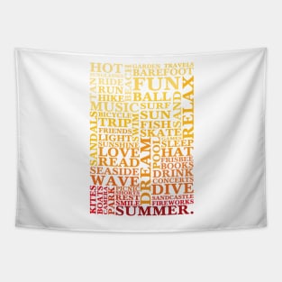 Summer words Tapestry