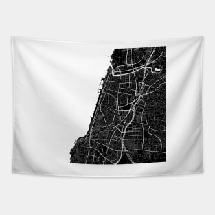 Tel Aviv Jaffa Map Map Poster Black and White, Israel Gift Printable, Modern Map Decor for Office Home Living Room, Map Art, Map Gifts Tapestry