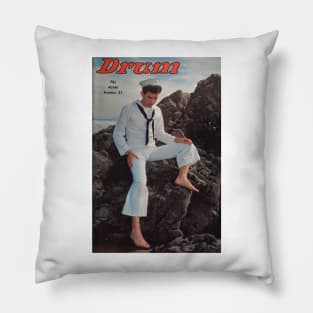 DRUM Pictorial  - Vintage Physique Muscle Male Model Magazine Cover Pillow